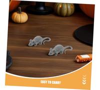 Abaodam 24pcs Realistic Fake Rat Prank Mouse Figurines Black and Grey Portable Spooky Rat Party Props for Halloween Jokes Decorations and Trick Fun
