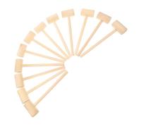 Abaodam 24pcs Small Wooden Hammer Mini Solid Wood Mallets for Chocolate Cracking Crafting and Motor Skill Development Smooth Natural Finish Portable Play Tools and Party Accessories