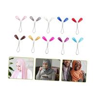 Abaodam 24Pcs U-shaped Pearl Hijab Scarf Clips Pins for Women Muslim Headscarf Shawl Wrap Accessories and Decorative