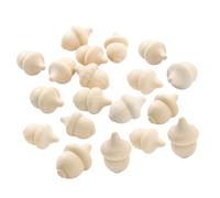 Abaodam 24pcs Unpainted Wooden Acorns for Craft DIY Projects Natural Rustic Seasonal Ornaments Family Activity Supplies for Thanksgiving Christmas Decorations