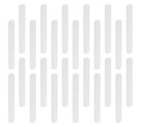 Abaodam 24pcs White Slap Bracelets DIY Blank Double Sided PVC Bands | Smooth Edges, One Snap Wear, for Yarn and Beads, Party Planners and Camp Counselors