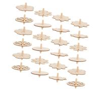 Abaodam 24Pcs Wooden Gyro DIY Painting Craft for Unfinished Lightweight Funny Spinning Gyroscope for Birthday Party Gifts and Holiday Play
