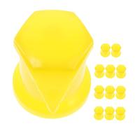Abaodam 24pcs Yellow Wheel Lug Nut Covers with High Visibility Loose Nut Indicator for Cars and Trucks Fit Hub Screw Covers for Tire Safety Monitoring and Instant Alert