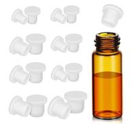 Abaodam 25 Pcs Reusable Salt Shaker Plugs Silicone Bottle Stoppers 11mm 12mm 14mm 15mm 16mm White Round Wear Resistant Tight Seal for Seasoning Bottles and Pipes