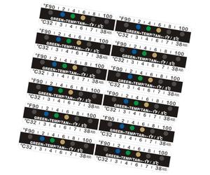 Abaodam 25Pcs Adhesive Thermometer Temperature Stickers for Collection Cups, LCD Color-Changing Temperature 90-100°F for Health Monitoring