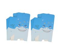 Abaodam 25pcs Blue Shark Candy Boxes Paper Party Favor for Shower and Birthday Treats Shark Themed Paper Bags for Giving Party Supplies