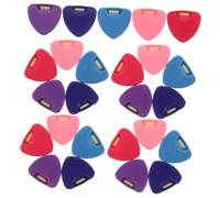 Abaodam 25pcs Guitar Pick Box for Acoustic Guitar Triangular Plectrum Case in Purple Pink Red Light Blue Colors Portable Plastic Storage Organizer for Banjo Bass Ukulele Picks