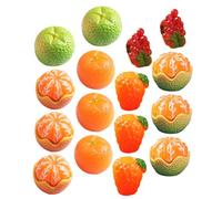 Abaodam 25Pcs Mini Faux Fruit Ornaments for DIY Crafts Realistic Resin Fruit Decor for Phone Cases Headbands Photo Frames More Mixed Styles