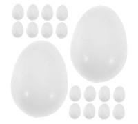 Abaodam 25pcs Plastic Parrot Fake Eggs White Artificial Bird Hatch Training Accessories Realistic Solid Simulation Nest Eggs for Breeding and Observation