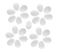 Abaodam 25pcs Realistic Plastic Parrot Fake Eggs for Bird Hatch Training Reusable Artificial Eggs for Parrots Pigeons and Bird Breeding Accessories