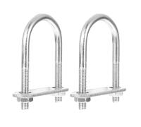 Abaodam 25Pcs U Shaped Tube Clamps U Type Screws Steel Pipe Fixed Clips for Greenhouse Accessories Gardening Support and Plant Frame Fastening