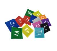Abaodam 26 Pieces Alphabet Bean Bags Educational Tossing for, 26 Letters Learning Game Set with Random Colors, Preschool Alphabet Learning Activity Random Color