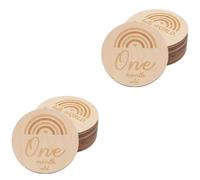 Abaodam 26pcs Wooden Circles Months Signs Newborn Photography Props German Language Name Announcement Sign Monthly Name for Nursery Announcement Board for Scrapbook