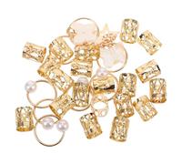 Abaodam 28pcs Butterfly Braid Hair Rings Clips for Women Dirty Braid Hair Accessories Festival Accessories Party Favors