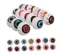 Abaodam 28pcs Halloween Eyeballs Half Round Eyes for DIY Crafts Reusable Spooky Fake Stuffed Eyes with Styles for Haunted House Decorations and Horror Party Props