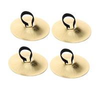 Abaodam 2pairs Belly Dance Finger Cymbals Cymbals Nylon Strap Crisp Sound for Dancing Performances and Practice Musical Instrument for Boys and Girls