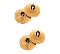 Abaodam 2pairs Finger Cymbals for Belly Dance Dancer Small Percussion Musical Instrument Dancing Prop Cymbal Belly Dance Show