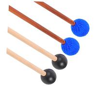 Abaodam 2pairs Marimba Mallets Handles Percussion Instrument Accessories for Marimba and Tongue Drums Maple and Rubberwood Construction Lightweight and Ergonomic Design