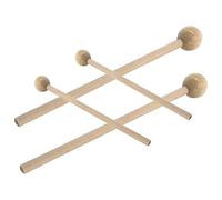 Abaodam 2pairs round Head Wooden Drumsticks Wood Handle Beginner Adult Percussion Instrument Drum Mallets for Steel Tongue Drum