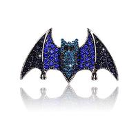 Abaodam 2PC Halloween Brooch Bat Brooch Rhinestone Breastpin Brooch Halloween Accessories for Women Girls Ladies