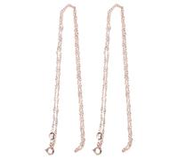Abaodam 2pcs 1 Rose Gold Plated Water Wave Chains 18 Inch Long Delicate Metal DIY Jewelry Making Supplies for Women