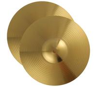Abaodam 2pcs 10-inch Brass Crash Cymbals for Drum Set, Jazz Drum Practice Splash Cymbals, Metal Percussion Instrument Suitable for Beginner and Professional Use