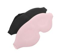 Abaodam 2pcs 3D Contoured Blackout Eye Mask for Sleep and Travel, Light-Blocking Eyecover with Adjustable Strap, Soft Thick Eye Shade for Men and Women Night Napping
