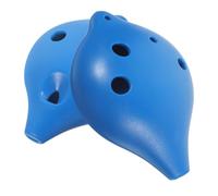 Abaodam 2pcs 6-hole Ac Scale Ocarina Set for Beginners, Children and Students, Small Portable Blue Ceramic Music Instruments with Flat and Long Mouthpieces