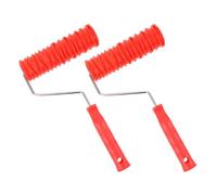 Abaodam 2pcs 7-inch Textured Paint Rubber Rollers for Wall and Cabinet Embossing Texture Effect, Multipurpose DIY Patterned Roller for Wall Art Decoration