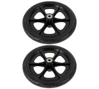 Abaodam 2pcs 8-inch Heavy Duty Wheelchair Front Wheels Universal Multipurpose Wheel Replacement Accessories for Wheelchair Mobility Aids