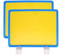 Abaodam 2pcs A4 Magnetic Classification Sign Boards with Blue Frame and Magnetic Base, Multi-use Warehouse Retail Store Price Label Holders for Shelf Organization and Area Identification