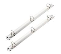 Abaodam 2pcs A4 Metal 3-Ring Binder Mechanism Clips for Refillable Notebooks Loose Leaf Binding Tool Office School Supplies