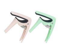 Abaodam 2pcs ABS Plastic Guitar Capo Clamp for Acoustic, Electric Bass Guitars, Portable Clip Set in Blue and Pink, Professional Ukulele Accessory for String Instruments