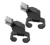 Abaodam 2pcs Abs Sports Whistles with Ring for Adults Coaches Referees Lightweight Portable Outdoor Training Survival Gym PE Lessons