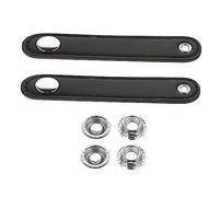 Abaodam 2pcs Accordion Bellows Belt Buckle Strap for Instrument Parts Black Leather Material for Repairing Replacing Old Bellows Straps