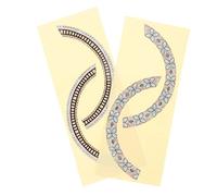 Abaodam 2pcs Acoustic Guitar Sound Hole Rosette Decal Stickers Set Clover Lattice Pattern Decorative Inlay Sound Hole Rings for Guitar Parts