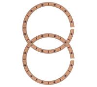 Abaodam 2pcs Acoustic Guitar Soundhole Covers 4.2 Inch Inner Diameter Rosette, Wooden Guitar Trim Ring for Reducing Splinters and Cracks, Suitable for Live Shows and Daily Practice
