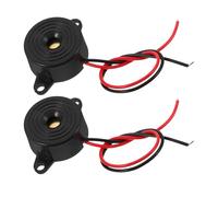 Abaodam 2Pcs Active Piezoelectric Buzzer High Decibel Continuous Sound Electronic Alarm Device 3-24V for Physics Circuits Automotive Security and DIY Projects