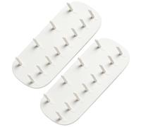 Abaodam 2pcs Adhesive Necklace Jewelry Holder Earring Holder Organizer Wall Earring Display Rack White Plastic Lightweight Hard to Break Simple Design Elegant Chic for Personal Dresser