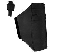 Abaodam 2pcs Adjustable Black Leg Band Cellphone Holder for 5.5-7.5 Inch Phones, Sports Mobile Phone Calf Bag with Elastic Strap for Running and Hiking