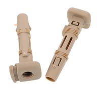 Abaodam 2pcs Adjustable Car Seat Headrests Guide Inserts Plastic Locking Trim Covers Beige 12.7mm Diameter Front and Rear Headrest Accessories for Vehicle Interior