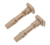Abaodam 2pcs Adjustable Car Seat Headrests Post Guide Inserts Plastic Beige 12.7mm Diameter Compatible Front and Rear Seats