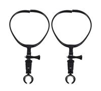 Abaodam 2Pcs Adjustable Neck Microphone Holder Clip - Hands-Free Hanging Mic Stand for Musicians, Hosts, and Magicians - Portable Ergonomic Wireless Mic Mount for Outdoor Performances