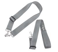 Abaodam 2Pcs Adjustable Nylon Snare Drum Straps with 3.6Cm Wide Silver-Grey Shoulder Belts for Marching Snare and Bass Drums Military Replacement with Tiger Head Hooks for Parade and Band