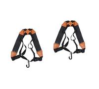 Abaodam 2pcs Adjustable Sax Harness for Saxophone Comfortable Double Shoulder Belt Padded Leather Easy to Adjust