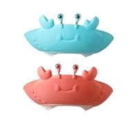 Abaodam 2pcs Adjustable Shampoo Caps Shower Caps Silicone Hair Washing Hat Ear Protection for Bathing Fun Red and Blue