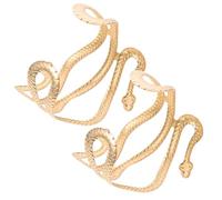 Abaodam 2Pcs Adjustable Snake Arm Cuff Bracelet Set Gold Plated Hollow Carved Upper Arm Bands Open Bangle Jewelry for Women Stylish Wrap Around Accessories