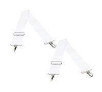 Abaodam 2pcs Adjustable Snare Drum Strap Military Belt White Nylon Shoulder Carry Strap for Marching Snare Drum