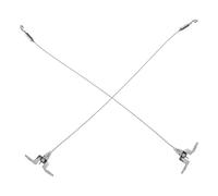 Abaodam 2pcs Adjustable Stainless Steel Picture Hanger Wire Cable with Rust Resistant Anti Drop Hooks for Secure Ceiling Hanging of Posters and Pictures in Galleries and Retail