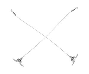 Abaodam 2pcs Adjustable Stainless Steel Picture Hanger Wire Cable with Rust Resistant Anti Drop Hooks for Secure Ceiling Hanging of Posters and Pictures in Galleries and Retail